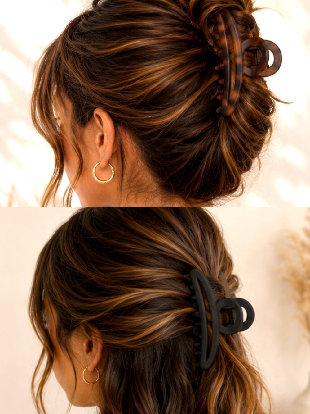 Black Brown Large Jumbo Hair Clips Tortoise Claw Clip Thick Hair‎ Accessories
